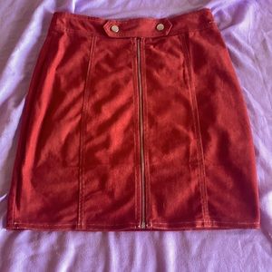 Boohoo. Faux Suede mini skirt
